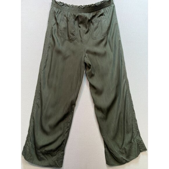 Knox Rose Women's Pull On Casual Pants Tie Waist Size XL Olive Green Pockets - Picture 2 of 10